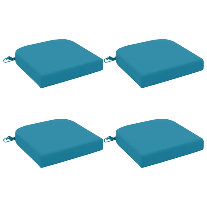 vidaXL - 4-delige - zitkussens - SOEST - 4 - pcs - 100% - Polyester - Lichtblauw