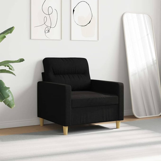 vidaXL - Fauteuil - 60 - cm - stof - zwart
