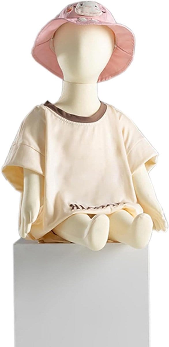 Kledingpop Kind Baby - Paspop Torso - Kleding Presenteren - Stevig Piepschuim - 1-9 Jaar - Wit