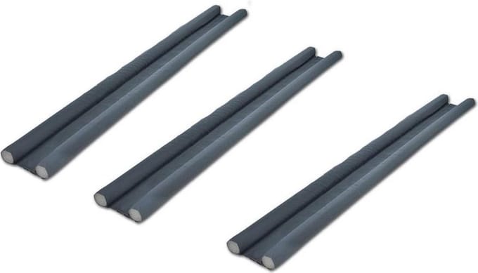 Dubbele tochtstoppers - 95 cm - 3 stuks