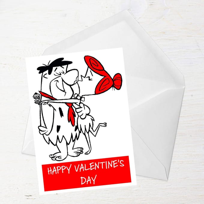 Flintstones Valentines Greetings Card - Standard Card