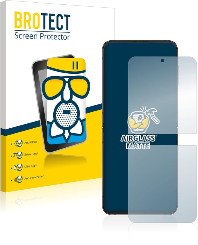BROTECT - Screenprotector voor Samsung Galaxy Z Flip 4 - Folie Beschermfolie Beschermglas matte