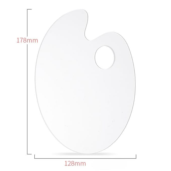 Transparant Acryl Palet Mengstaaf Make-up Schilderen Nagellak Gemengde Gereedschapsset white