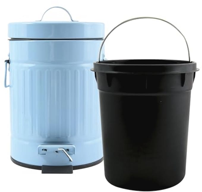 Pedaalemmer Pastel Blauw voor Badkamer en Keuken