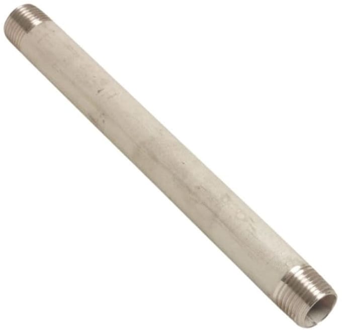 RVS Buisnippel 1/4, Draadnippel RVS V4A