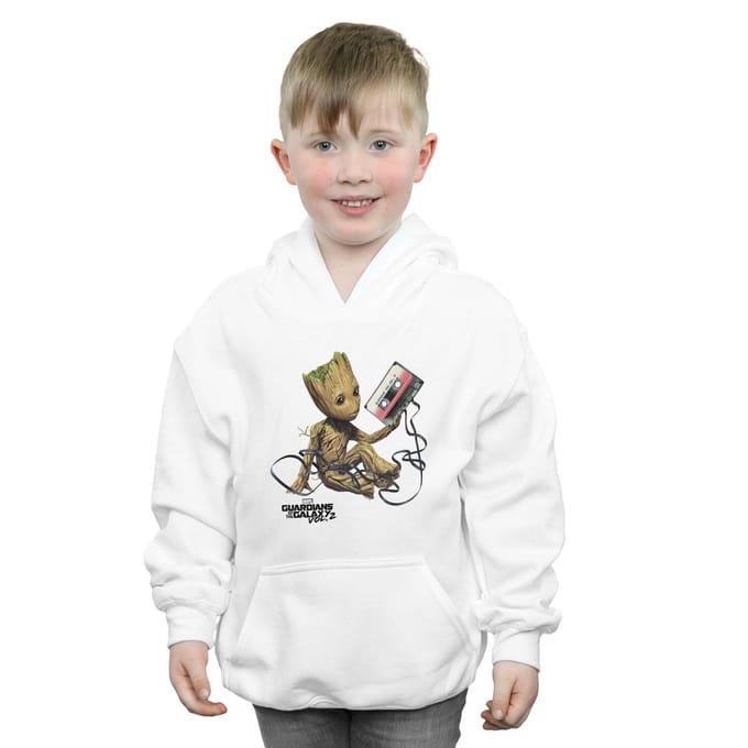 Marvel Jongens Guardians Of The Galaxy Groot Tape Hoodie (Wit)