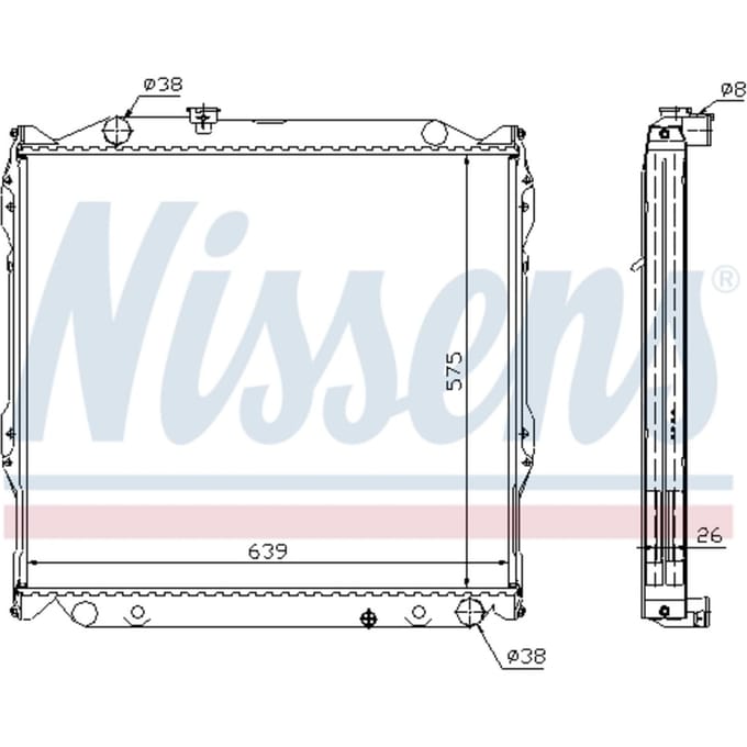 Radiator, motorkoeling NISSENS 64636A