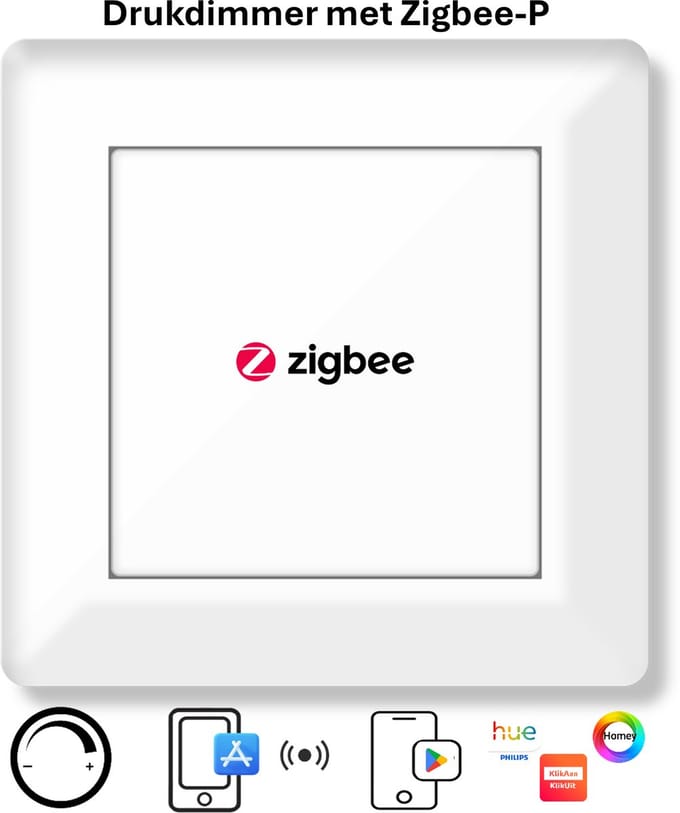 Freelux - Led Dimmer - Zigbee 3.0 - 230VAC - 3-500W/2,1A - Philips Hue - Signaal wit glans