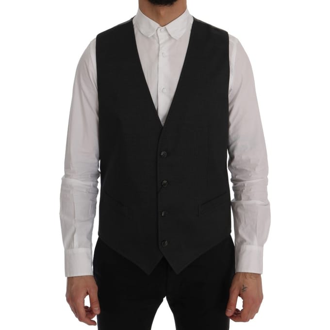 Heren Wol Vest Klassieke V-hals