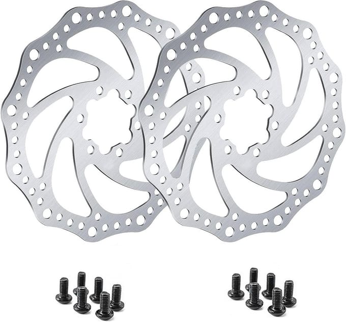 Fietsremschijf set 160mm / 180mm - 2 stuks roestvrij staal met schroeven