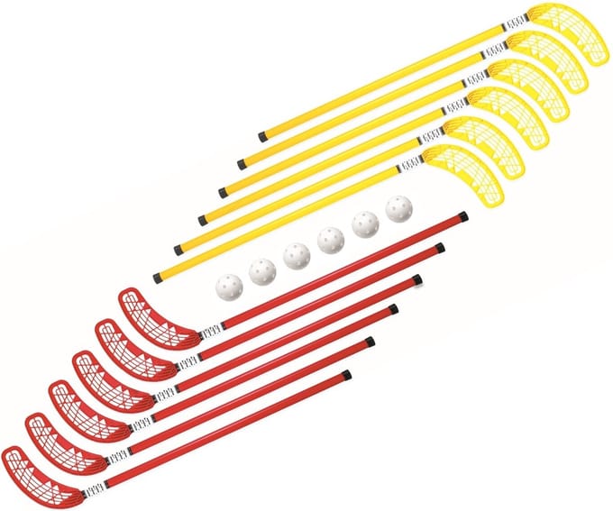 Floorball Set Unihoc Classic Set 12 Sticks + 6 Ballen