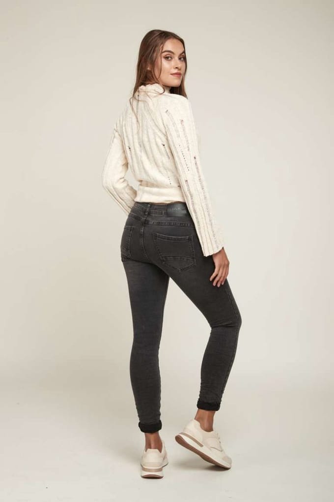 Broek Toxik3 5 button slim fit grey jeans