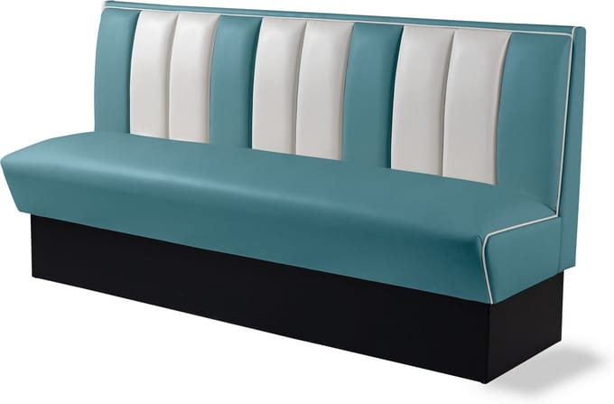 Bel Air Dinerbank Single Booth HW-180 Blauw