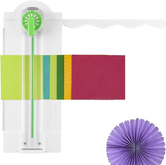 Papiersnijder - Papier Snijmachine - Scrapbooking Maken - 12 Geïntegreerde Vormen - A4 Formaat - Wit