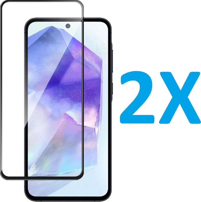 Volledige dekking Screenprotector Glas - Tempered Glass Screen Protector Geschikt voor: Samsung Galaxy A35 - 2x