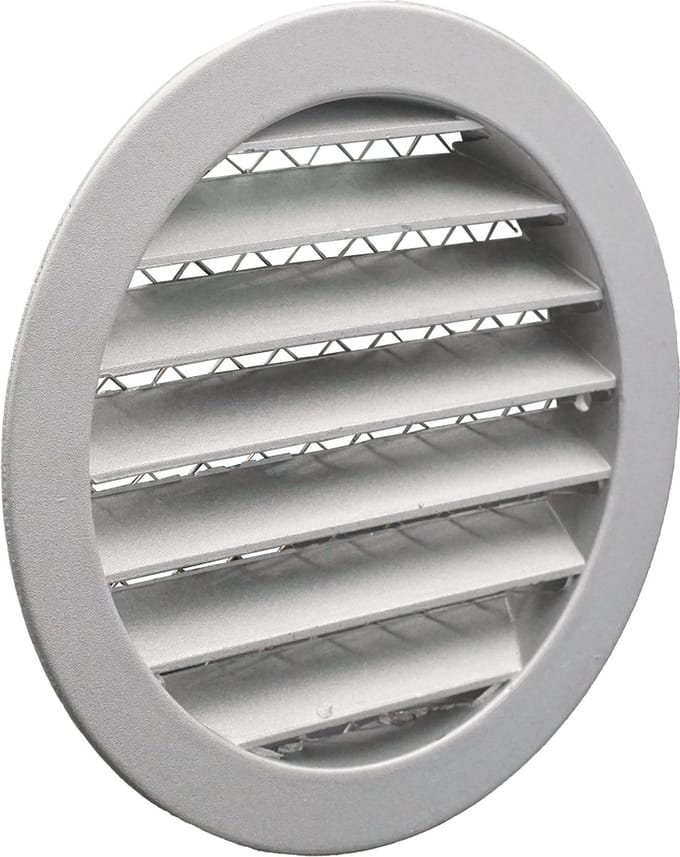 Weha Schoepenrooster inbouw, aansluitdiameter Ø150mm, aluminium