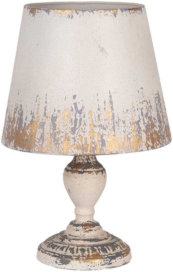 Clayre & Eef Tafellamp Ø 32x47 cm Beige Metaal