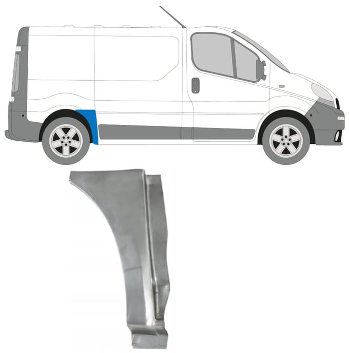 Reparatiepaneel achterspatbord voor Renault Trafic 2001-2014 / Rechts