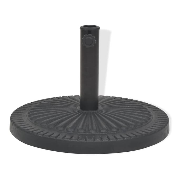 vidaXL - Parasolvoet - rond - 14 - kg - hars - zwart