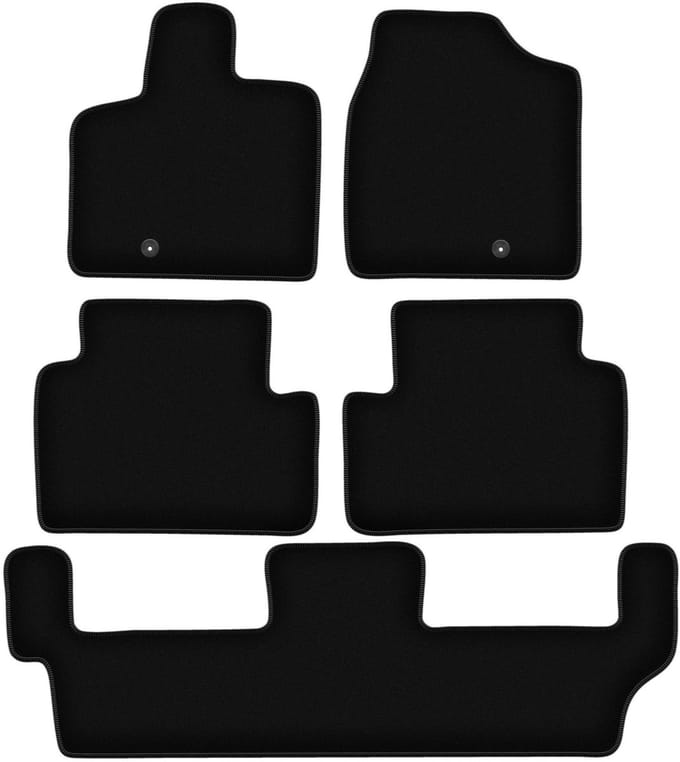 BASIC zwarte veloursmatten voor: Chrysler Voyager V 7-zits (2008-2011)