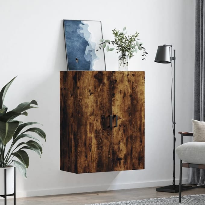 vidaXL - Bovenkast - 69,5x34x90 - cm - gerookt - eikenkleurig