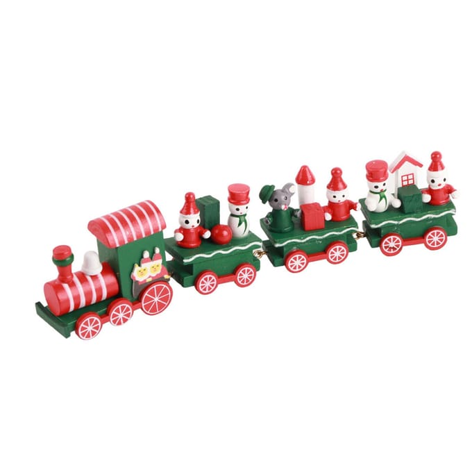 Leuke Kersttrein Wagon Compartiment Speelgoed Kerstversiering Ornament Kindercadeau Groen Green red