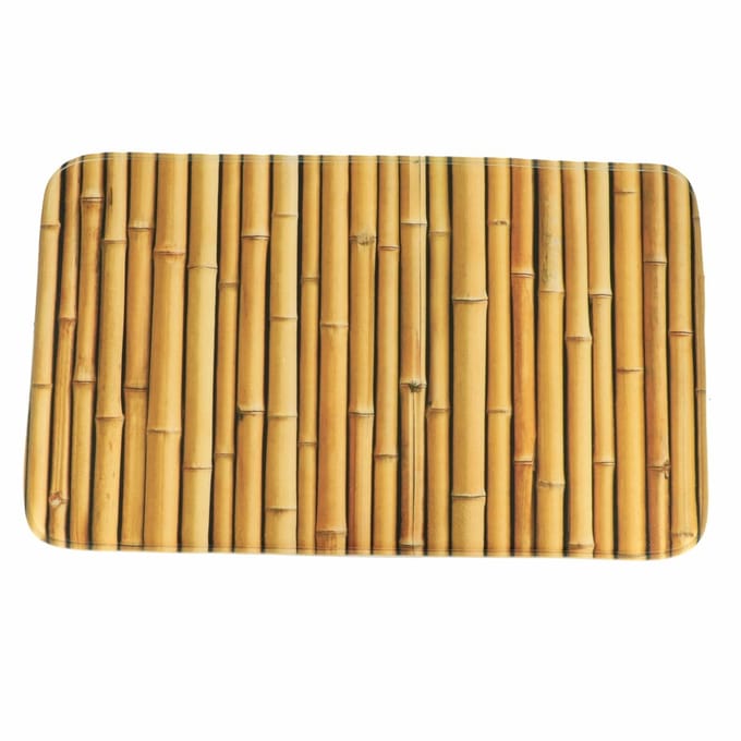 Tendance Badmat Mekong - antislip - microfiber - bamboe thema - 45 x 75 cm - douchemat