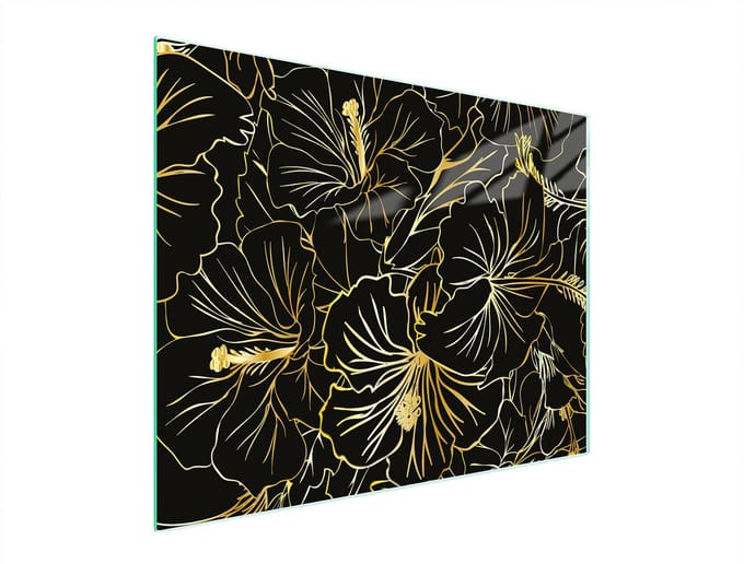 TMK ArtDeko - Snijplank - 52x40 cm - Bloemen - Glas