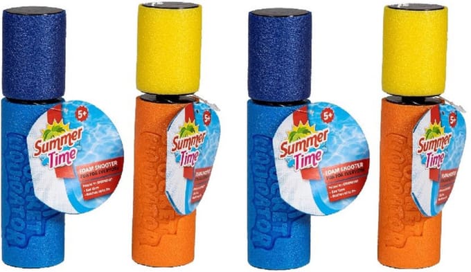 Summertime waterpistool spuit - van foam - lengte 15 cm - buiten speelgoed - water spuiten