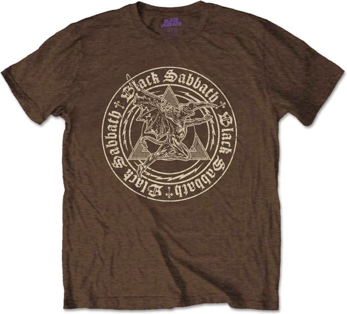 Black Sabbath - Henry Pyramid Emblem Heren T-shirt - XL - Bruin