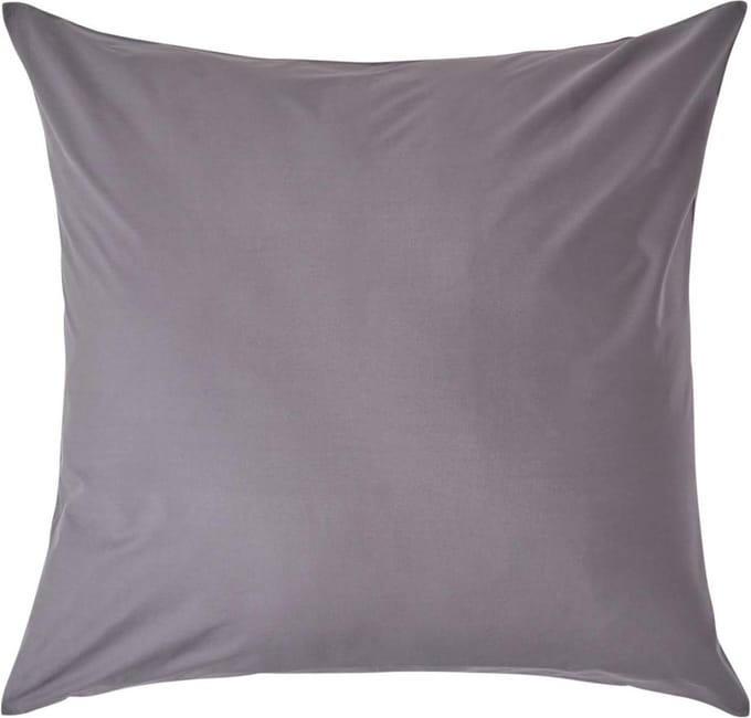 Homescapes Kussensloop 80x80 cm – Donkergrijs – 100% Egyptisch Perkal Katoen – 200 TC