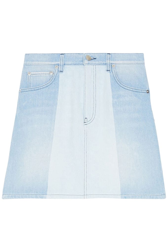 IRO Paris Atila Patchwork Denim Maat: 38 | Spijkerrokken Outlet | Dames | Blauw