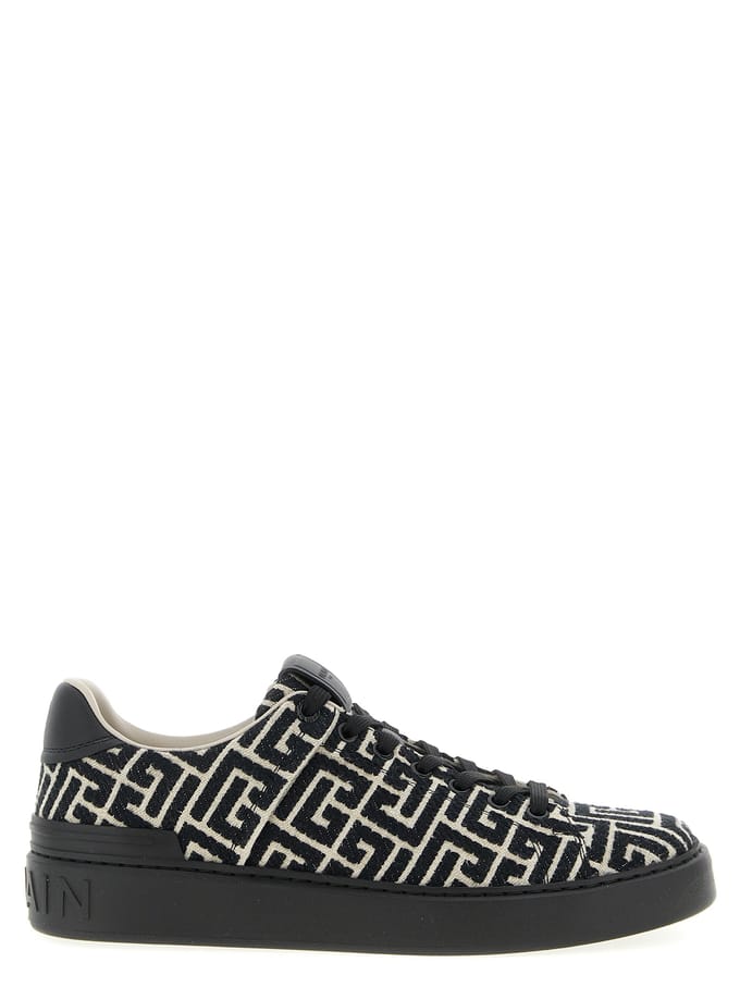 Balmain Zwarte Katoenen Sneakers