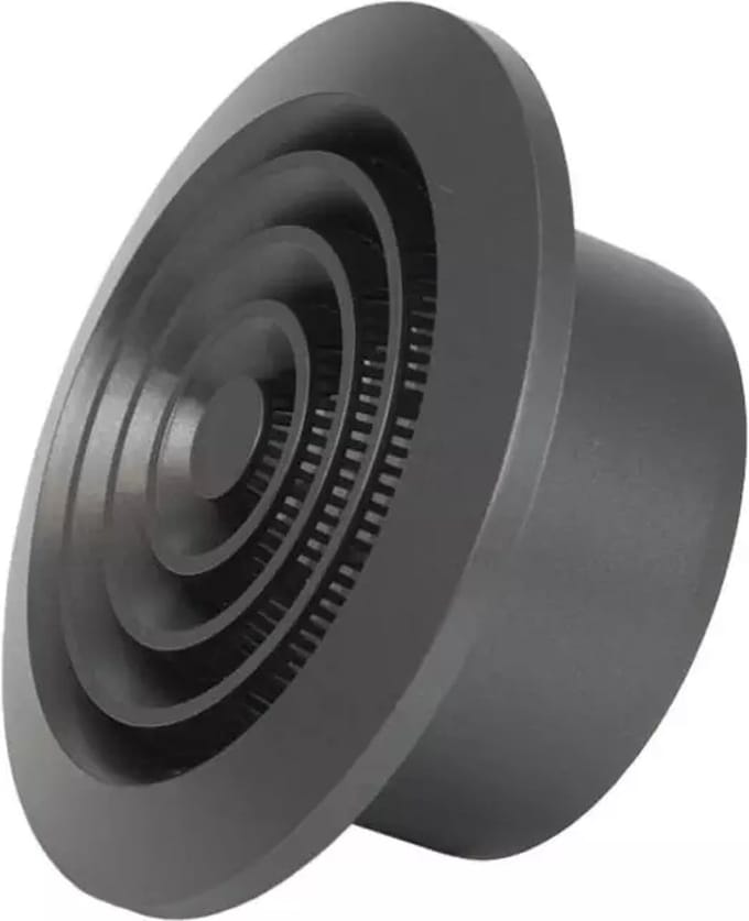 Rond ventilatierooster grill Ø100 mm antraciet - NGA100A