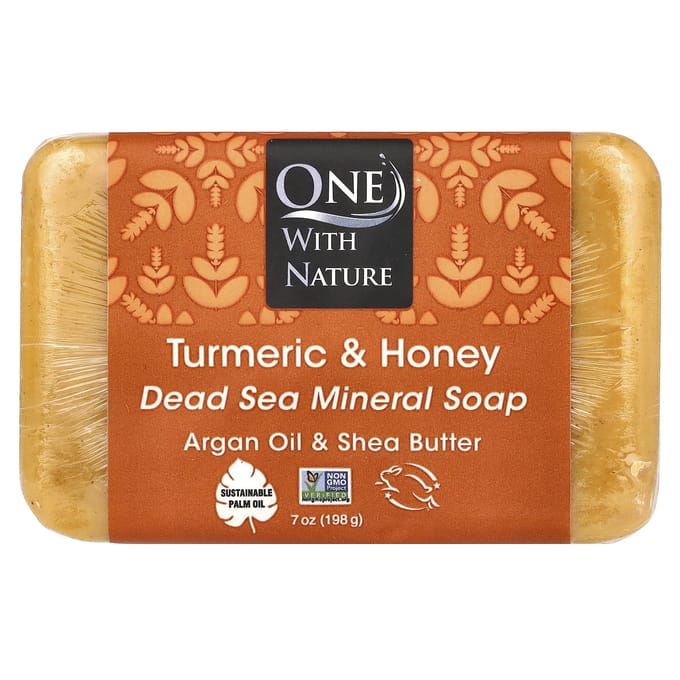 Dode Zee Mineraal Zeepblok, Kurkuma & Honing, 198G(7 Oz) brown
