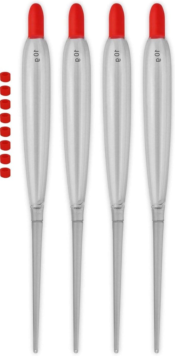 Loopdobbers Visgerei - Dobbers Set - Vissen op Roofvis - 2-in-1 Functie - 10 gram - Transparant