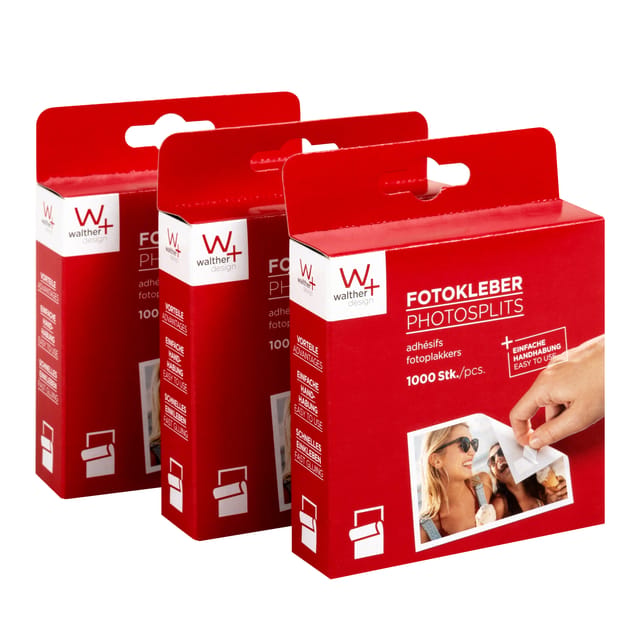 Walther Design FT025TA - Fototape - Dubbelzijdig Zelfklevend - 3 x 1000 plakkers