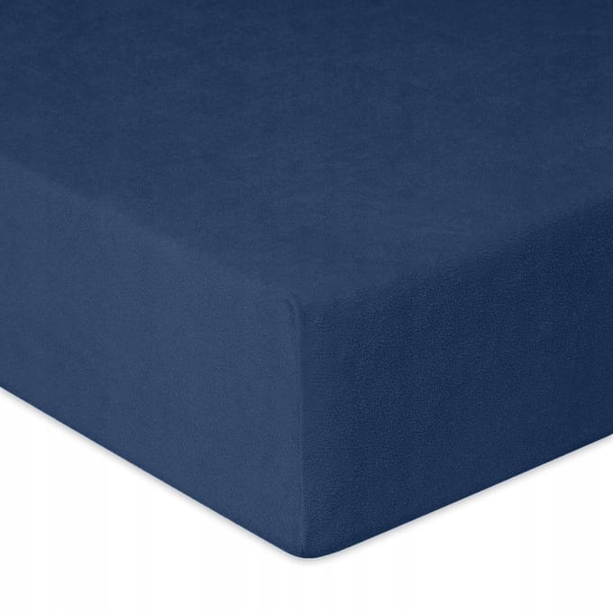 Terry hoeslaken met elastiek 180/190x190/200cm - Donkerblauw
