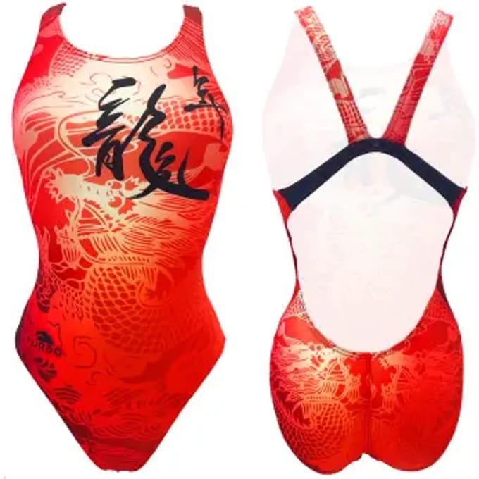 Dames zwempak uit 1 stuk Turbo Chinese Dragon