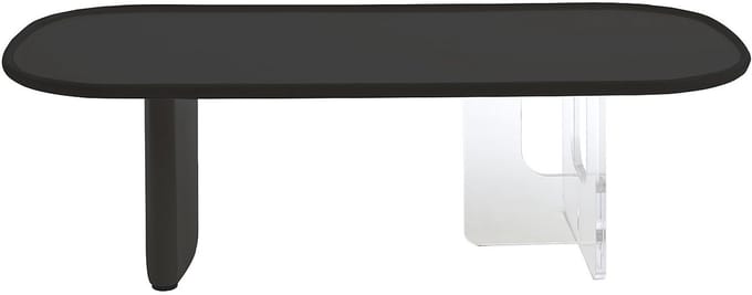 Vente-unique Salontafel van MDF en acryl - Zwart en transparant - RASIA