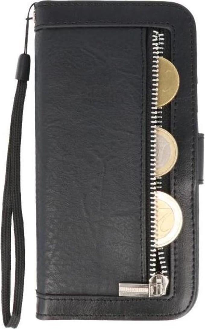 Zwart Luxe Portemonnee Telefoonhoesje voor iPhone XS Max