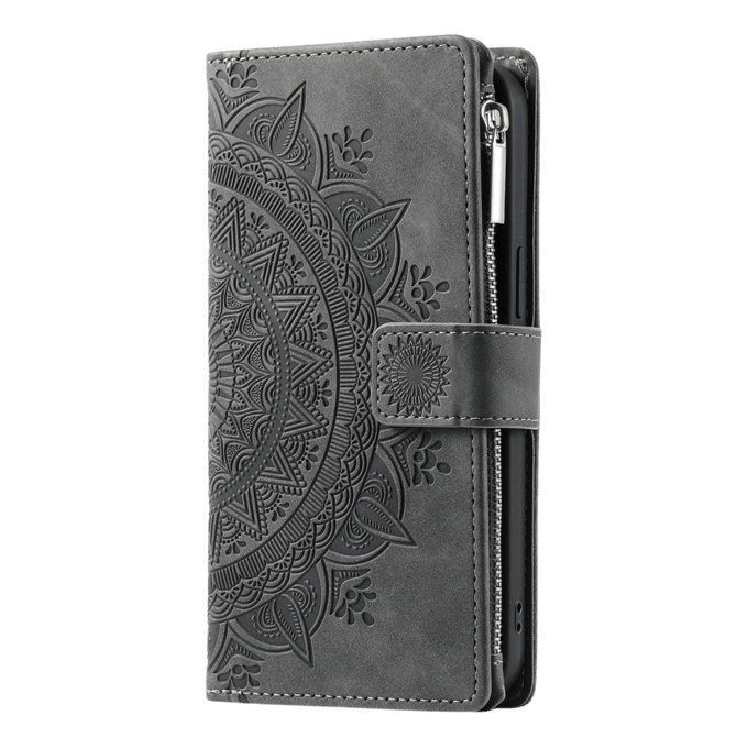 Comfycase Samsung Galaxy A16 Mandala Wallet Grijs
