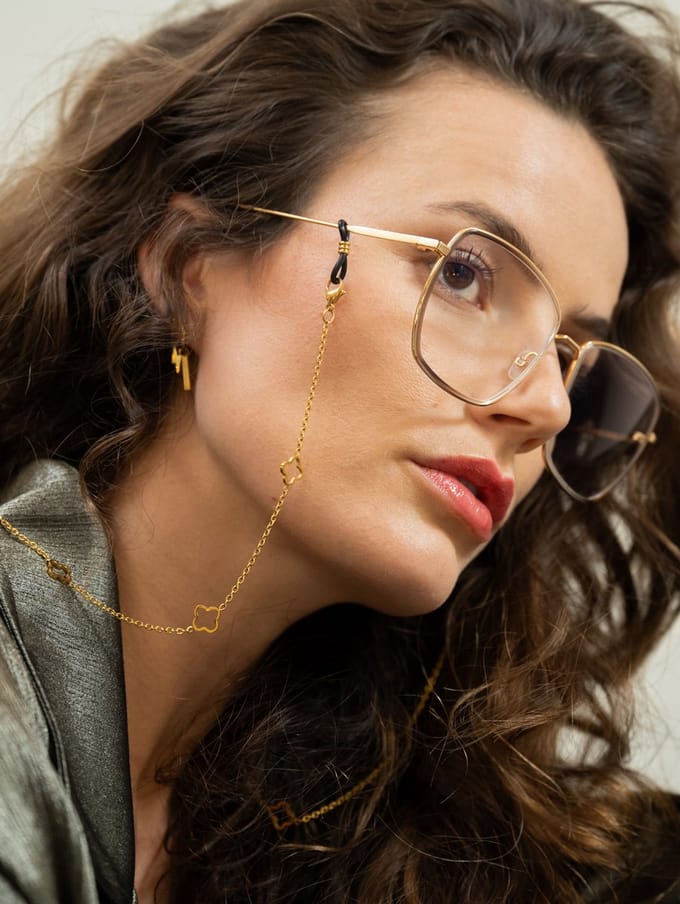 Brillenkoord - Brillenketting Ruby Air - Bloem bedels - Lichtgewicht | Sunny Cords