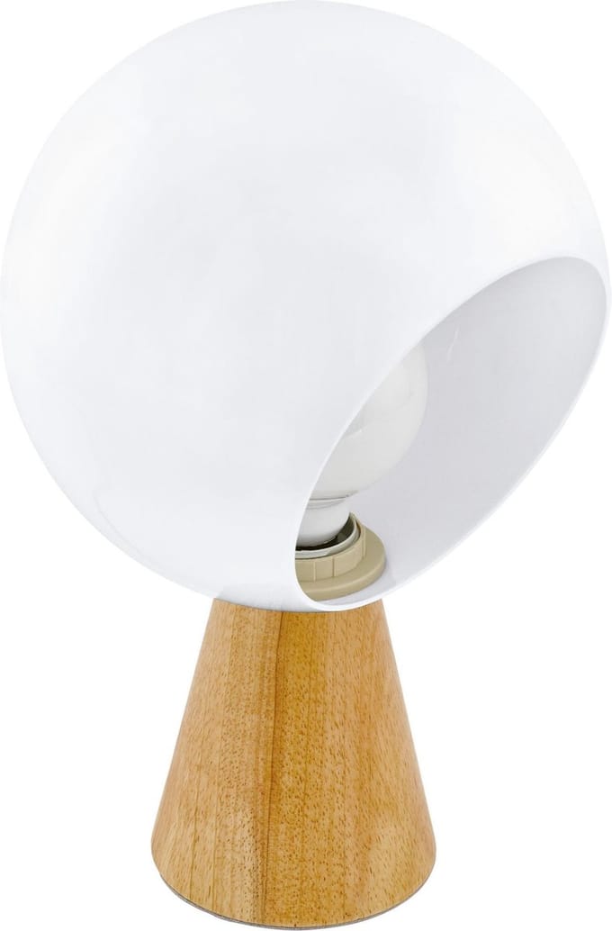EGLO Mamblas Tafellamp - 1 lichts - 31 cm. - E14 - Hout/wit