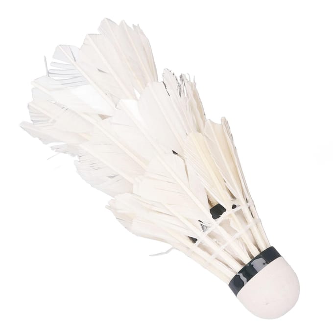 3 stuks Ganzenveer Badminton Professioneel Stabiel Duurzaam Witte Shuttlecocks voor Binnen Buiten white