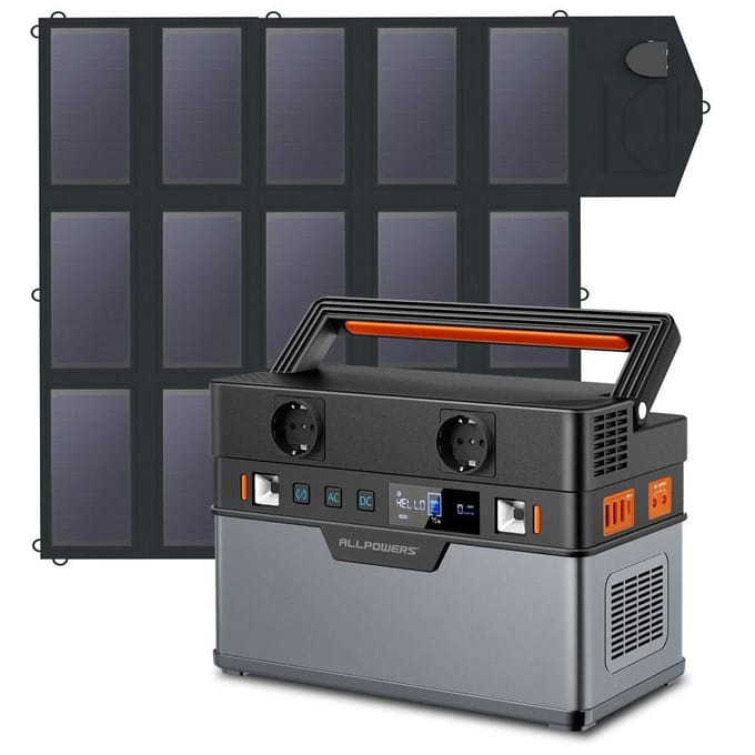 ALLPOWERS Zonnegeneratorset 700W (S700 + SP012 100W zonnepaneel) - S700 +SP012 Zonnepaneel 100W