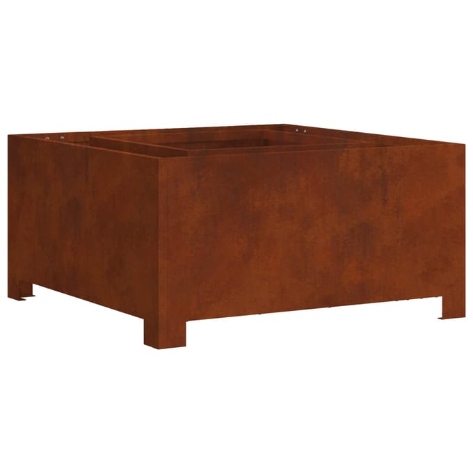 vidaXL - Vuurkom - Roestig - 60 - x - 60 - x - 30 - cm - weervast - staal
