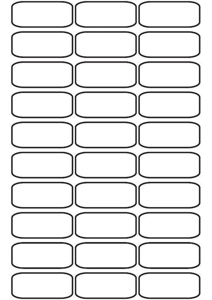 A4 etiketten 60 x 25 mm wit (100 vel)