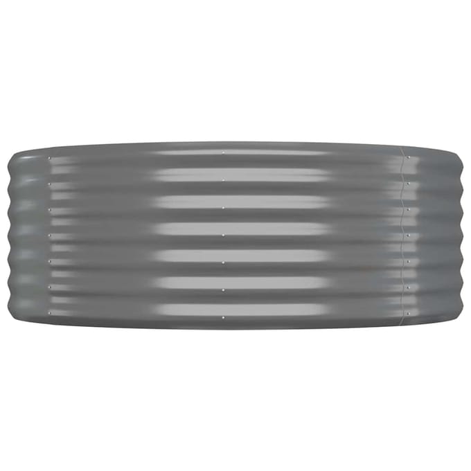 vidaXL - Plantenbak - 100x100x36 - cm - gegalvaniseerd - staal - grijs