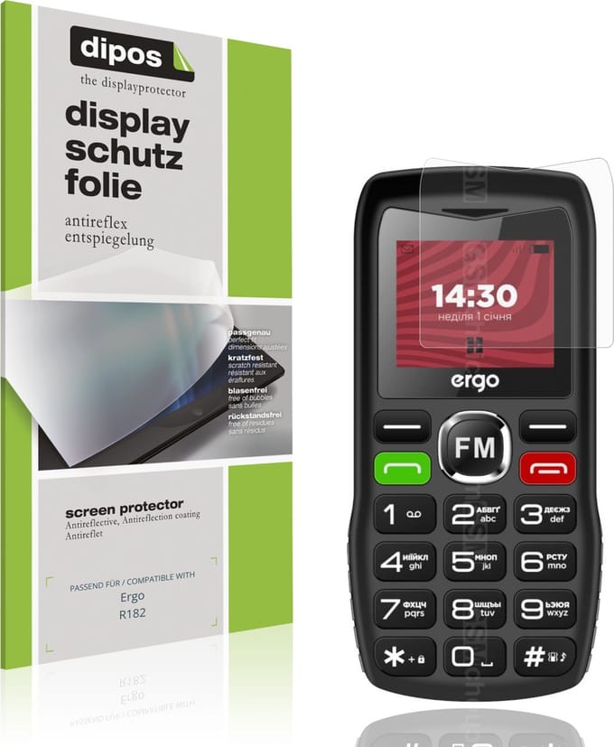 dipos – 4x Matte Beschermfolie geschikt voor Ergo R182 | Krasbestendige & antireflecterende Screenprotector Ultra-Thin